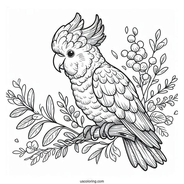Cockatoo Parrot To Color
