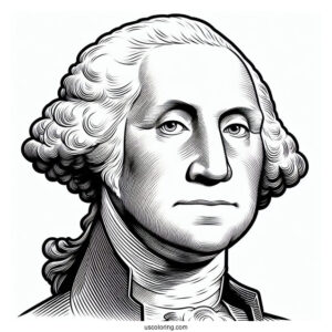 American President Coloring Page Of George Washington