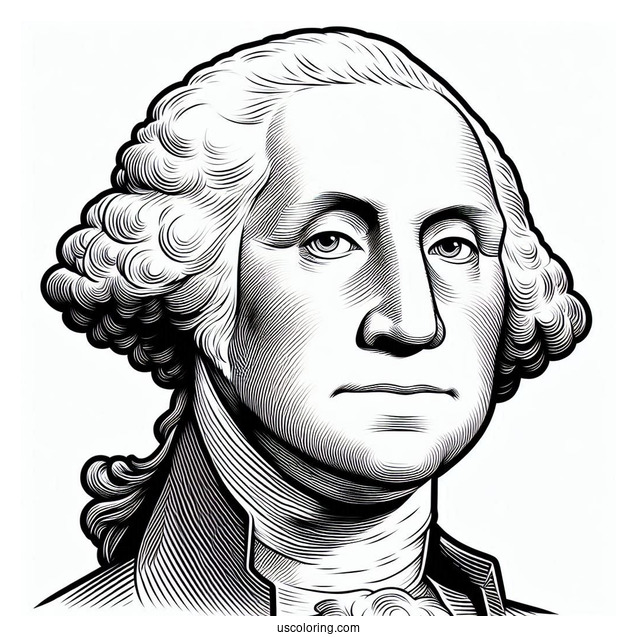American President Coloring Page Of George Washington