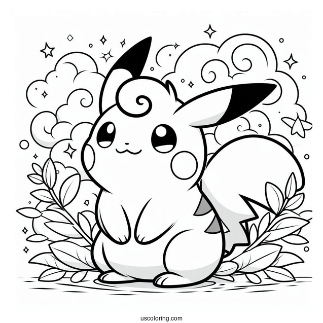 Simple Alolan Raichu Coloring Page