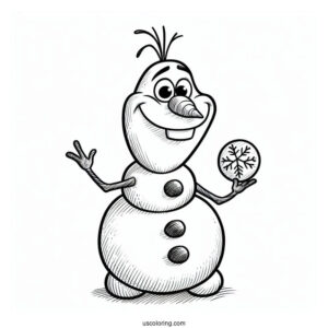 Olaf The Snowman To Color