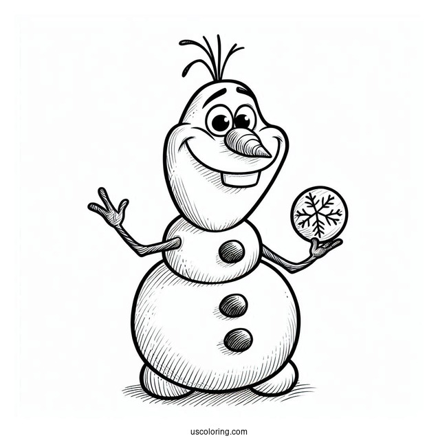Olaf The Snowman To Color