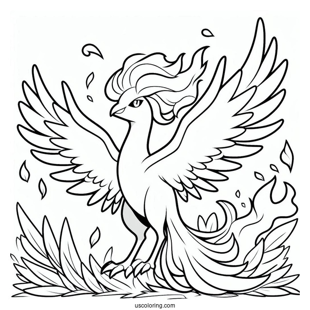 Moltres Pokemon To Color In