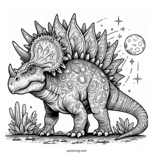 Tough Styracosaurus Coloring Page
