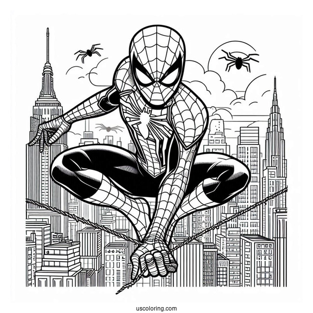Spider-Man With Web Slinger In City