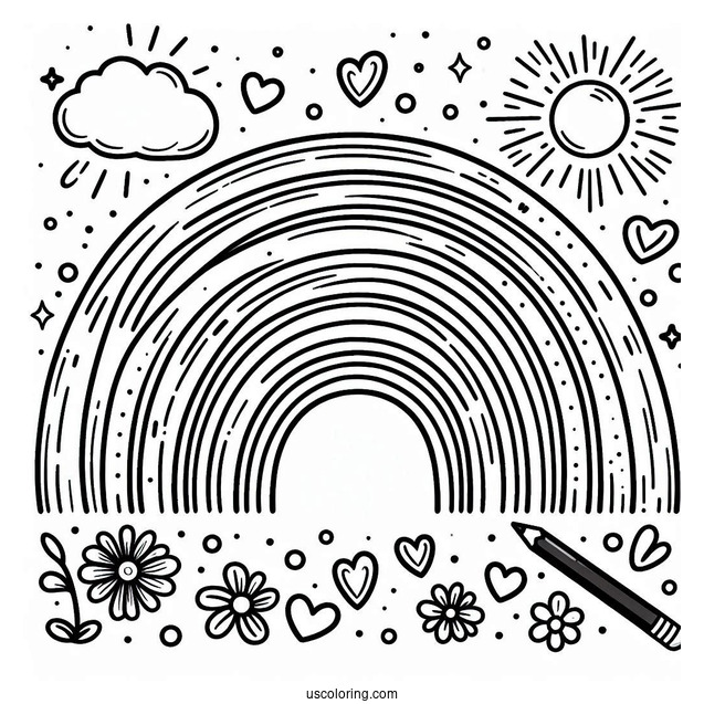 Radiant Rainbow To Color