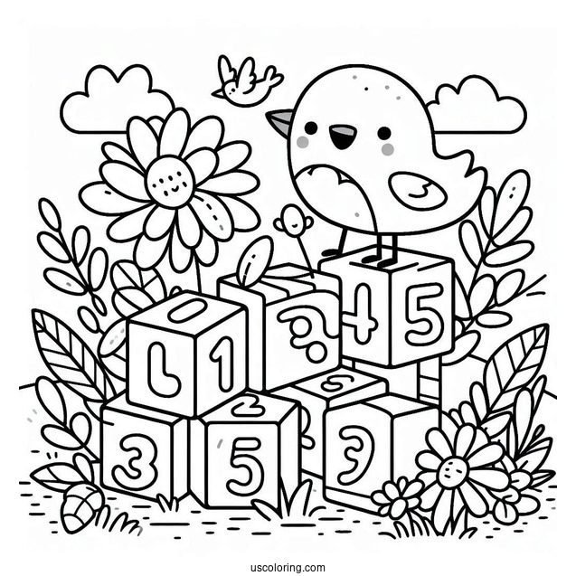 Easy Numberblocks Coloring Page 19
