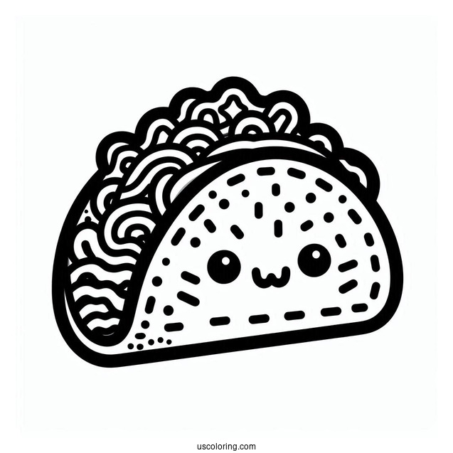 Taco Coloring Page Bell Logo