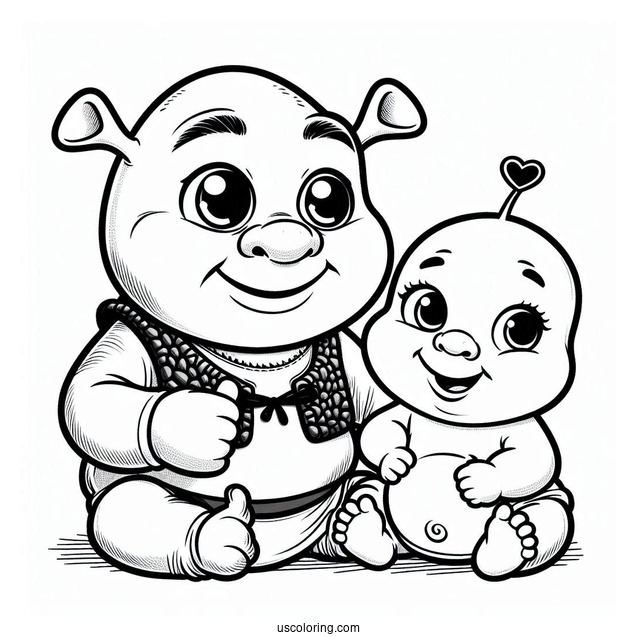 Shrek Babies Coloring Page