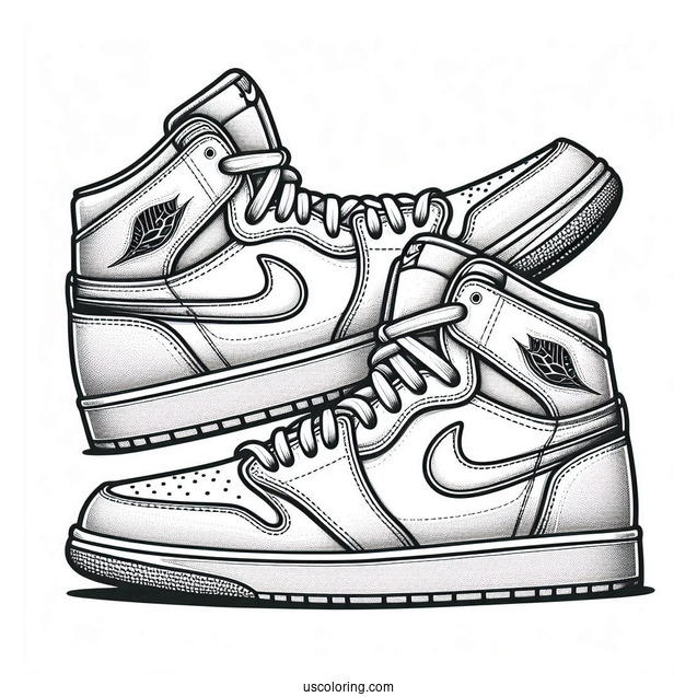 Nike Air Jordans Coloring Sheet