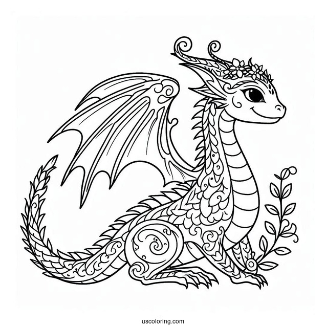 Dragon From Shrek Coloring Page