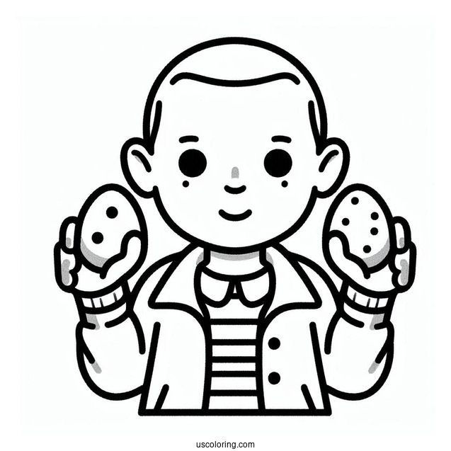 Eleven With Eggos Coloring Sheet