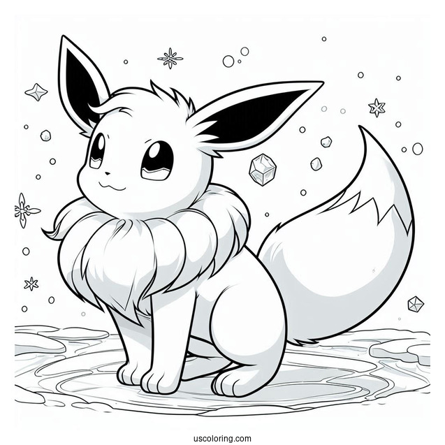 Glaceon Eevee On Ice To Color