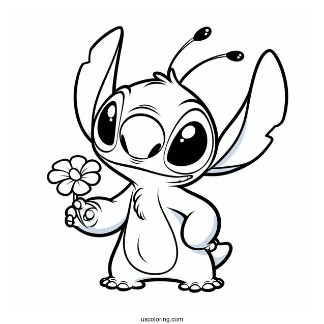 Pleakley Alien Character Coloring Page