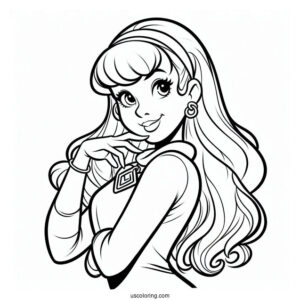 Daphne Character Coloring Page
