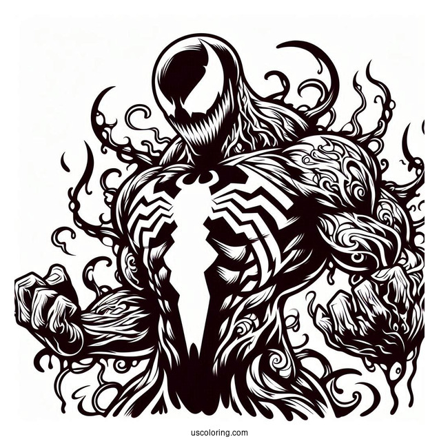 Carnage Coloring Page In Iconic Pose