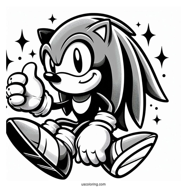 Knuckles From Sonic Coloring Sheet