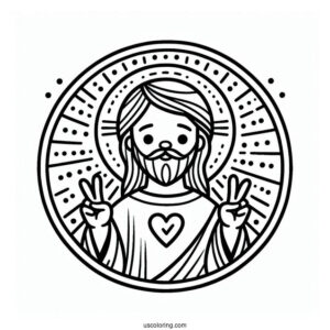 I Love Jesus Coloring Page For Sunday School