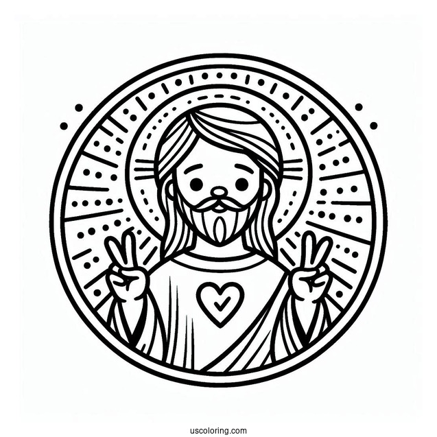 I Love Jesus Coloring Page For Sunday School
