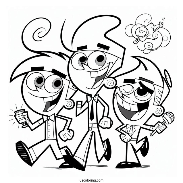 Nickelodeon Coloring Page Of The Fairly OddParents For Kids