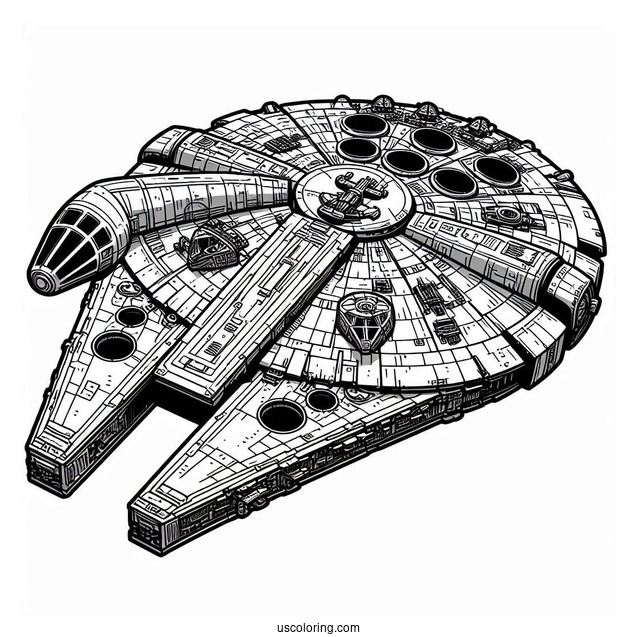 Millennium Falcon Coloring Page