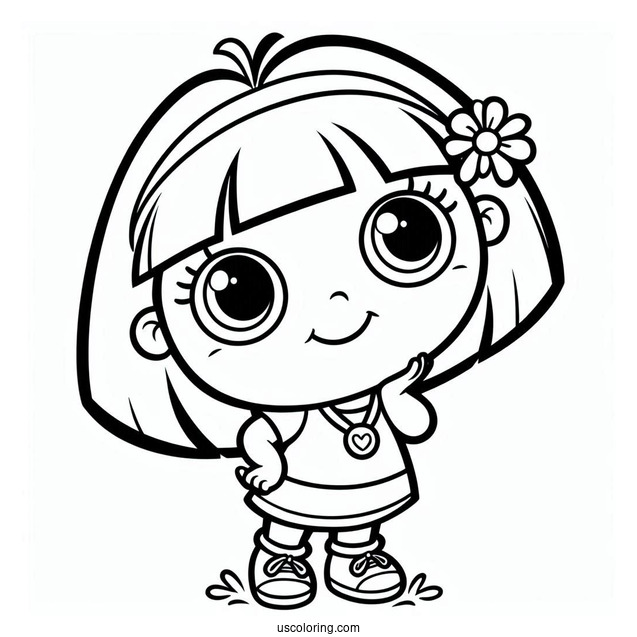 Big Sister Dora Coloring Sheet