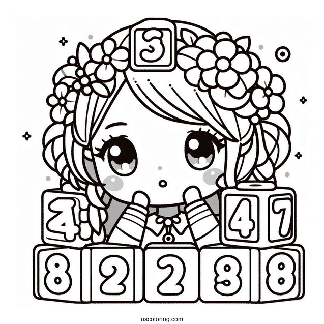 Confused 13 Numberblocks Coloring Page For Kids