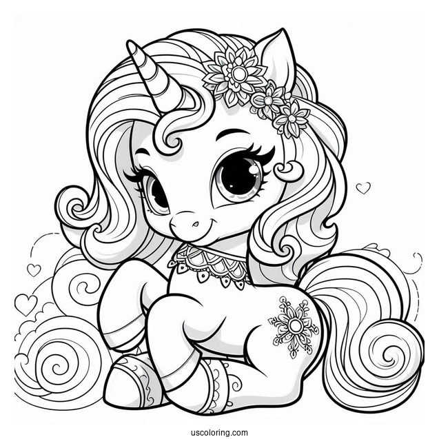 Sofia The First Coloring Page With Skye The Unicorn