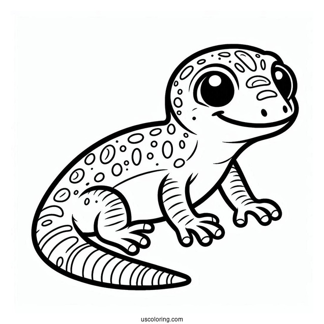 Lizard Coloring Page For Preschoolers
