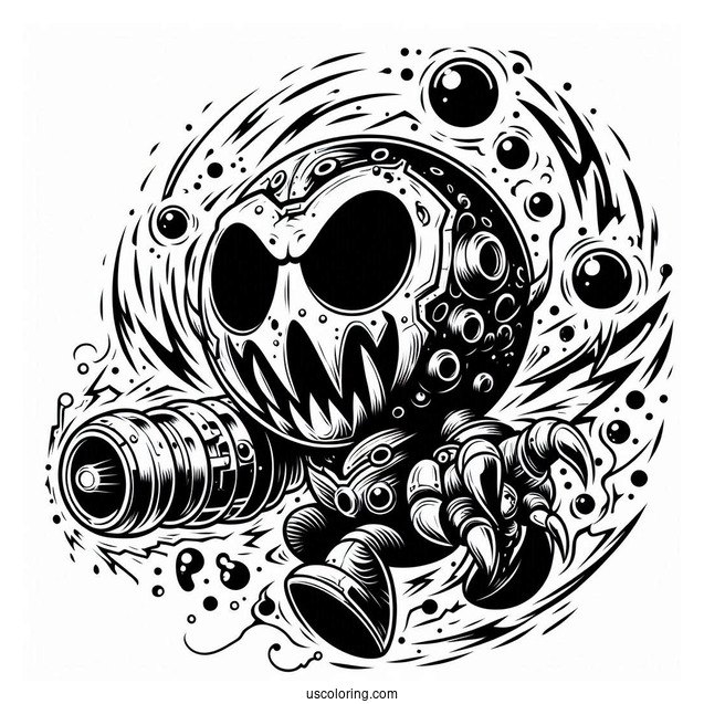 Detailed Black Doom Coloring In