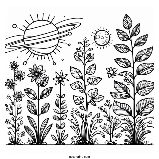 Plants In The Solar System To Scale