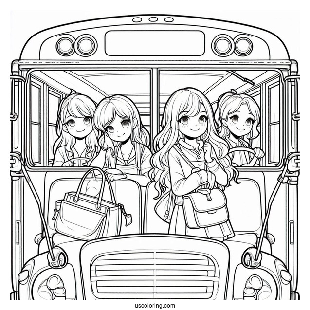 Students On School Bus