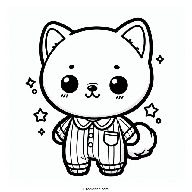 Kawaii Shiba Inu In Pajamas