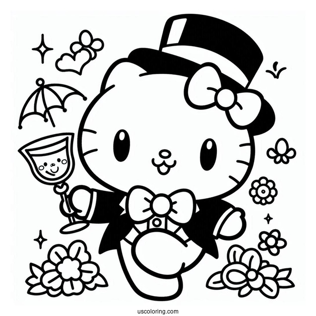 Sanrio Coloring Pages Of Tuxedo Sam