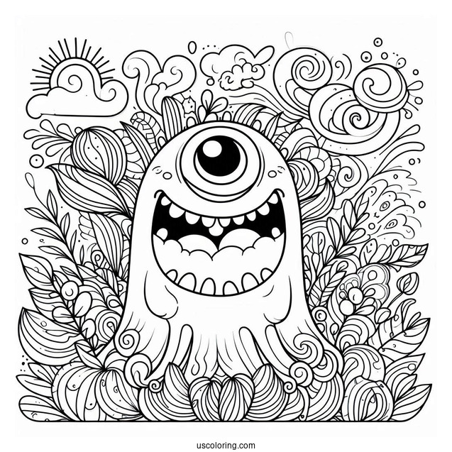 My Singing Monsters Coloring Page Of Outline Of Whail From My Singing Monsters For Kids