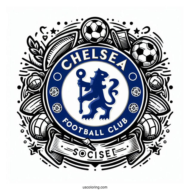 Chelsea Football Club Logo To Color