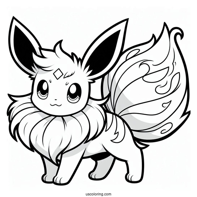 Leafeon Eevee Coloring Sheet