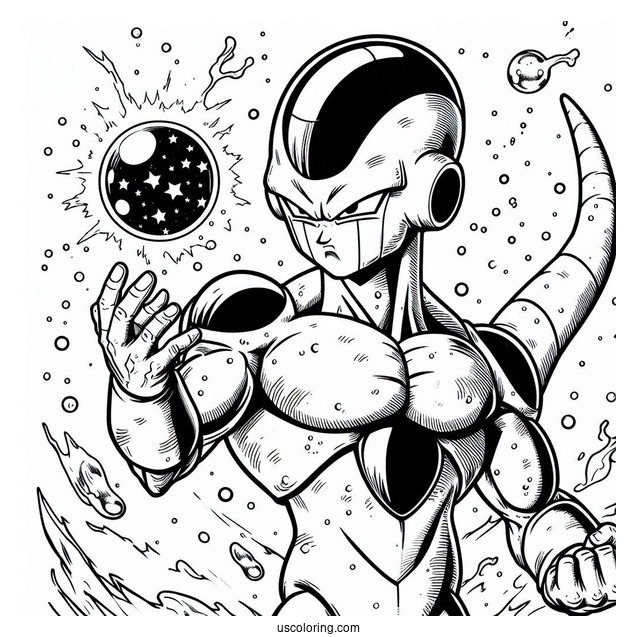 Coloring Page Of Frieza Coloring Sheet