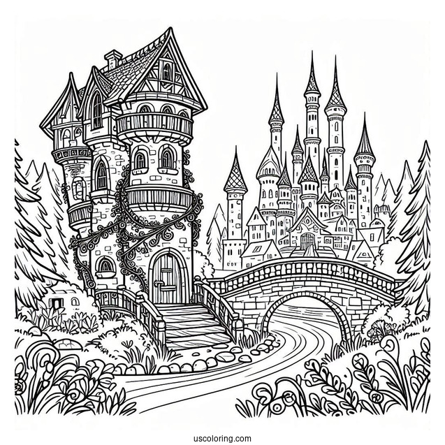 Tower From Tangled Coloring Page