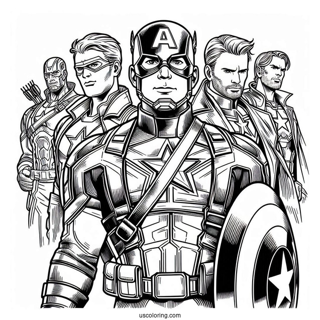 Captain America With Avengers