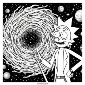 Morty Next To Wormhole With Pursed Lips