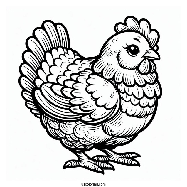 Brooding Hen Coloring Page