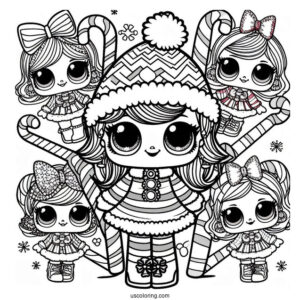 LOL Surprise Doll During Christmas With Candy Canes