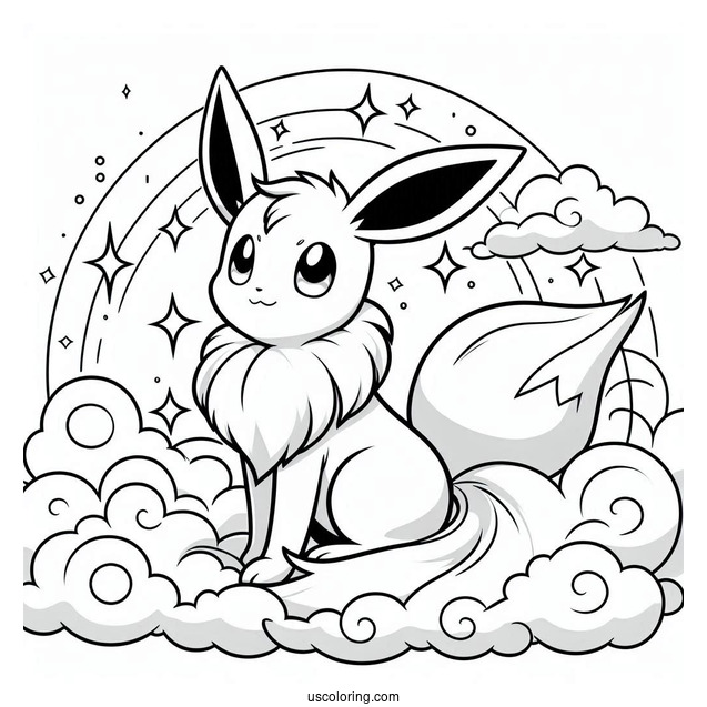 Sylveon Eevee In The Clouds