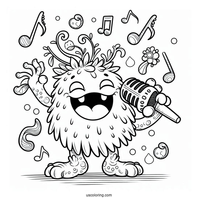 My Singing Monsters Coloring Page Of Easy Entbrat For Preschoolers