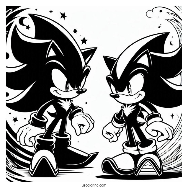 Shadow Coloring Page And Sonic The Hedgehog Poster