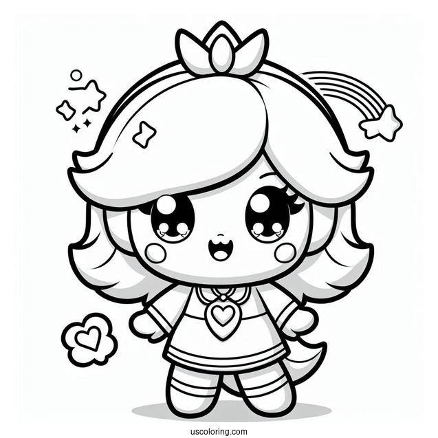 Kawaii Baby Rosalina Coloring Page For Kids