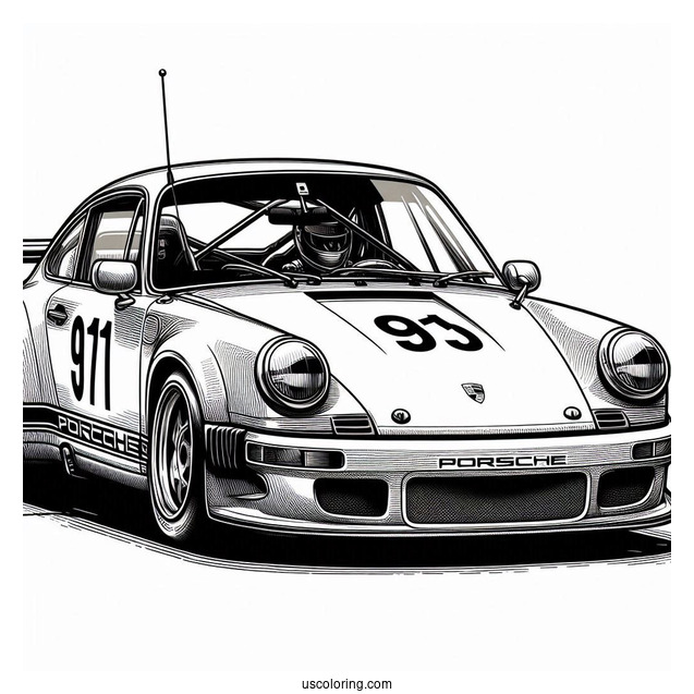 Porsche Coloring Page 959 Moby Dick