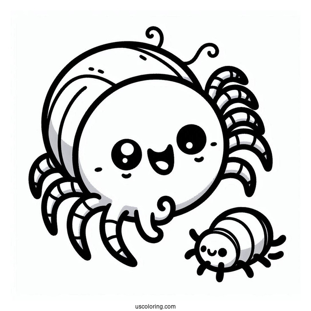 Cute Cartoon Coloring Sheet For Kids