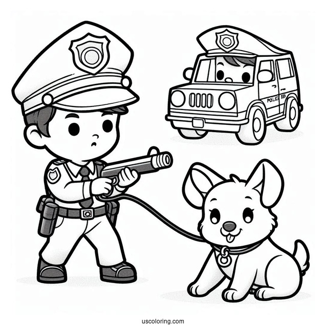 Police Officer Training Police Dog